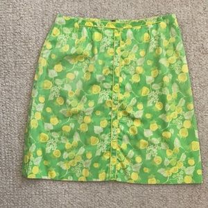 Vintage Lilly Pulitzer Lemon Print Skirt